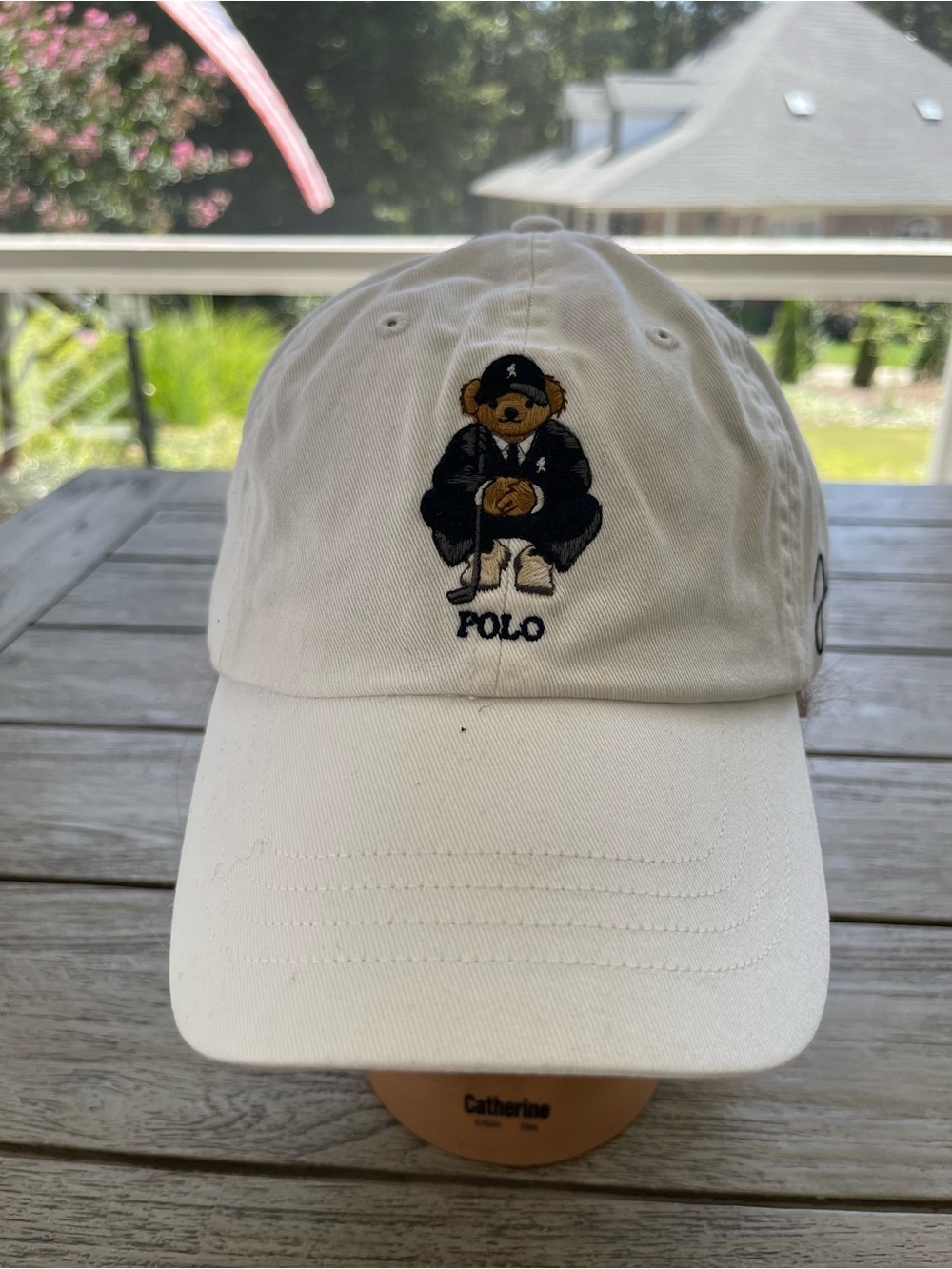 Polo by Ralph Lauren Unisex White Bear Embroidered Justin Thomas Cap NWT